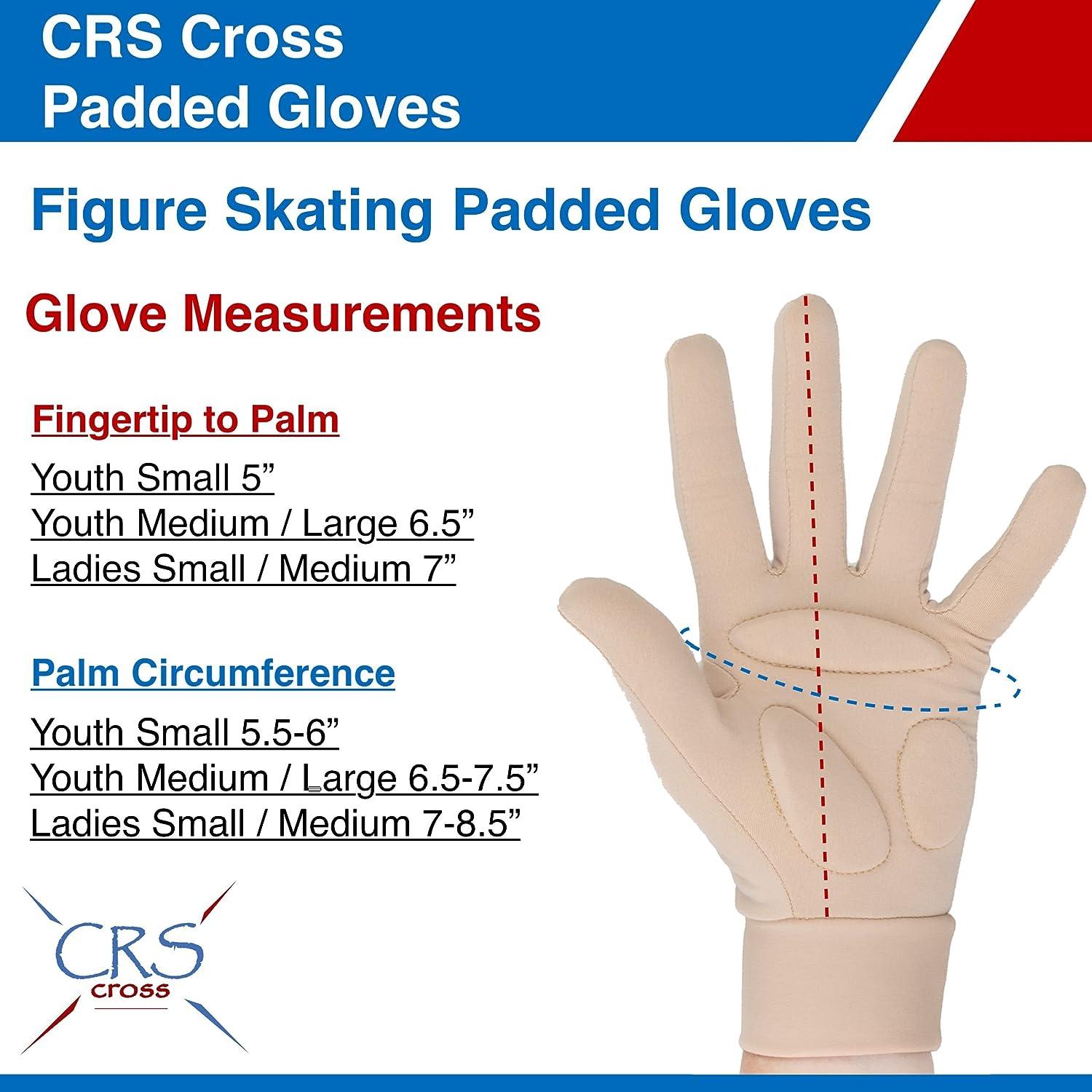 CRS Cross Padded Skating Gloves Warm Padded Protection for Ice