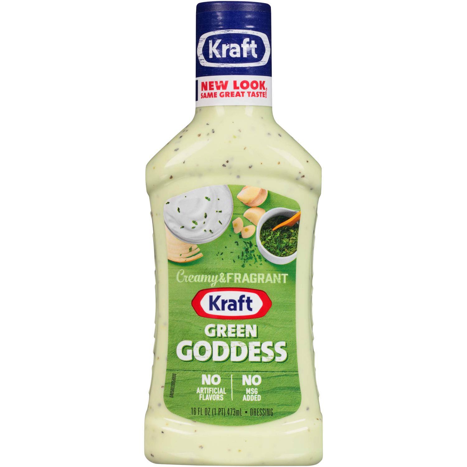 Kraft Green Goddess Salad Dressing (6 ct Pack, 16 fl oz Bottles) Green Goddness