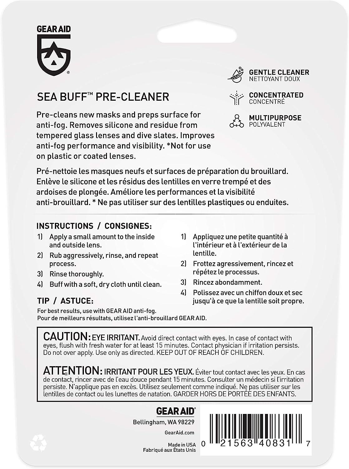GEAR AID Sea Buff Dive Mask and Slate Cleaner, 1.25 fl oz, Clear