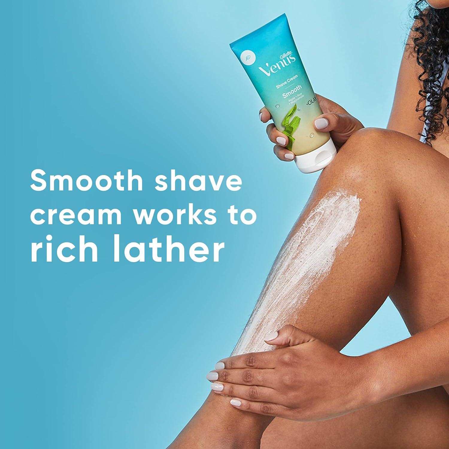 Gillette Venus Smooth plus Olay Shaving Cream for Women 3 Count 6 oz