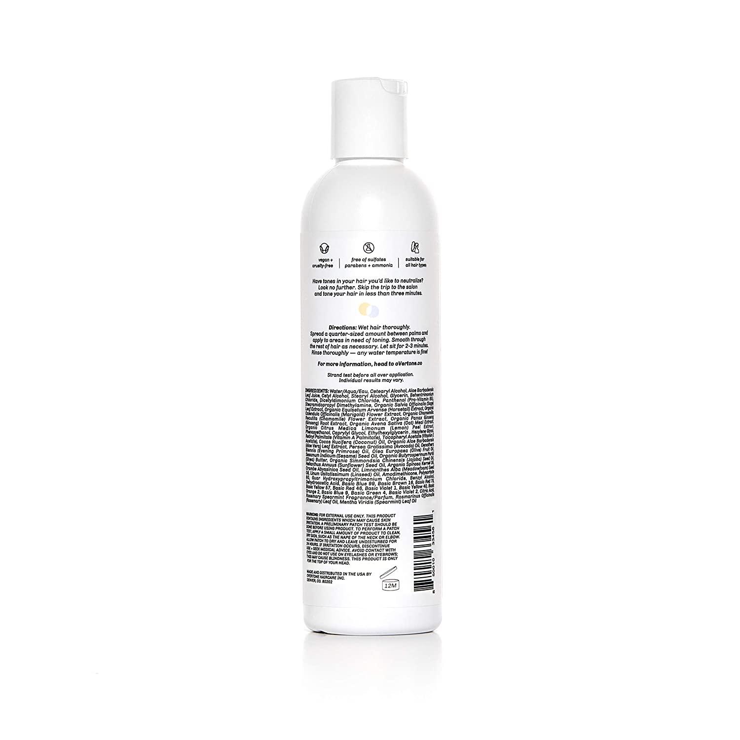 oVertone Blue Toning Conditioner Neutralizes Brassiness in Blonde to