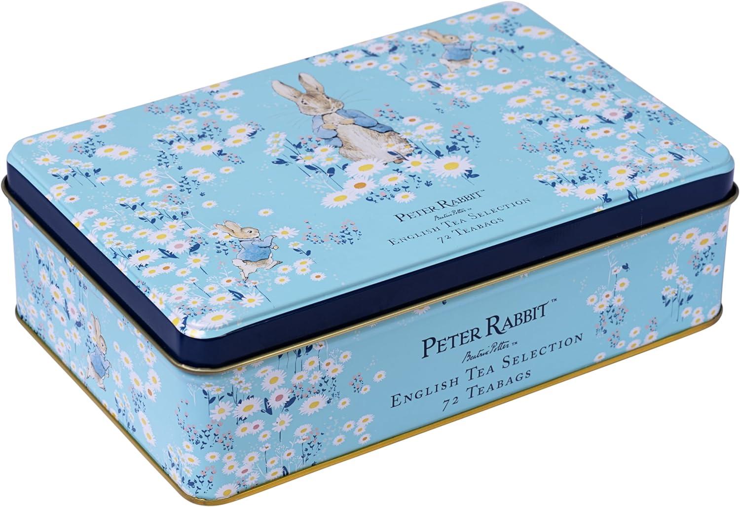 New English Teas Peter Rabbit Daisies Tea Selection Tin with 72 ...