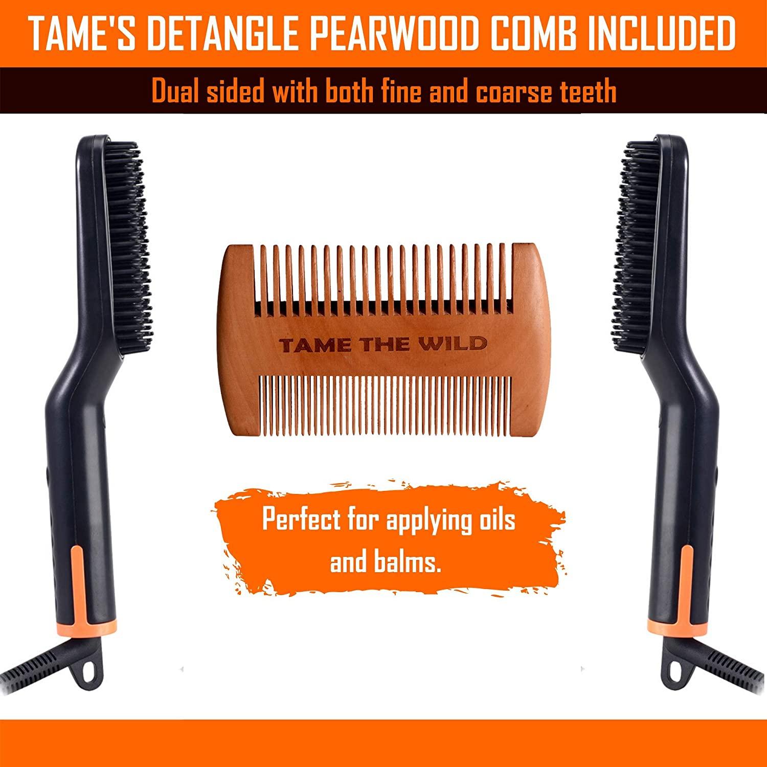 Tame The Wild Premium Beard Straightener Ionic Anti Scald
