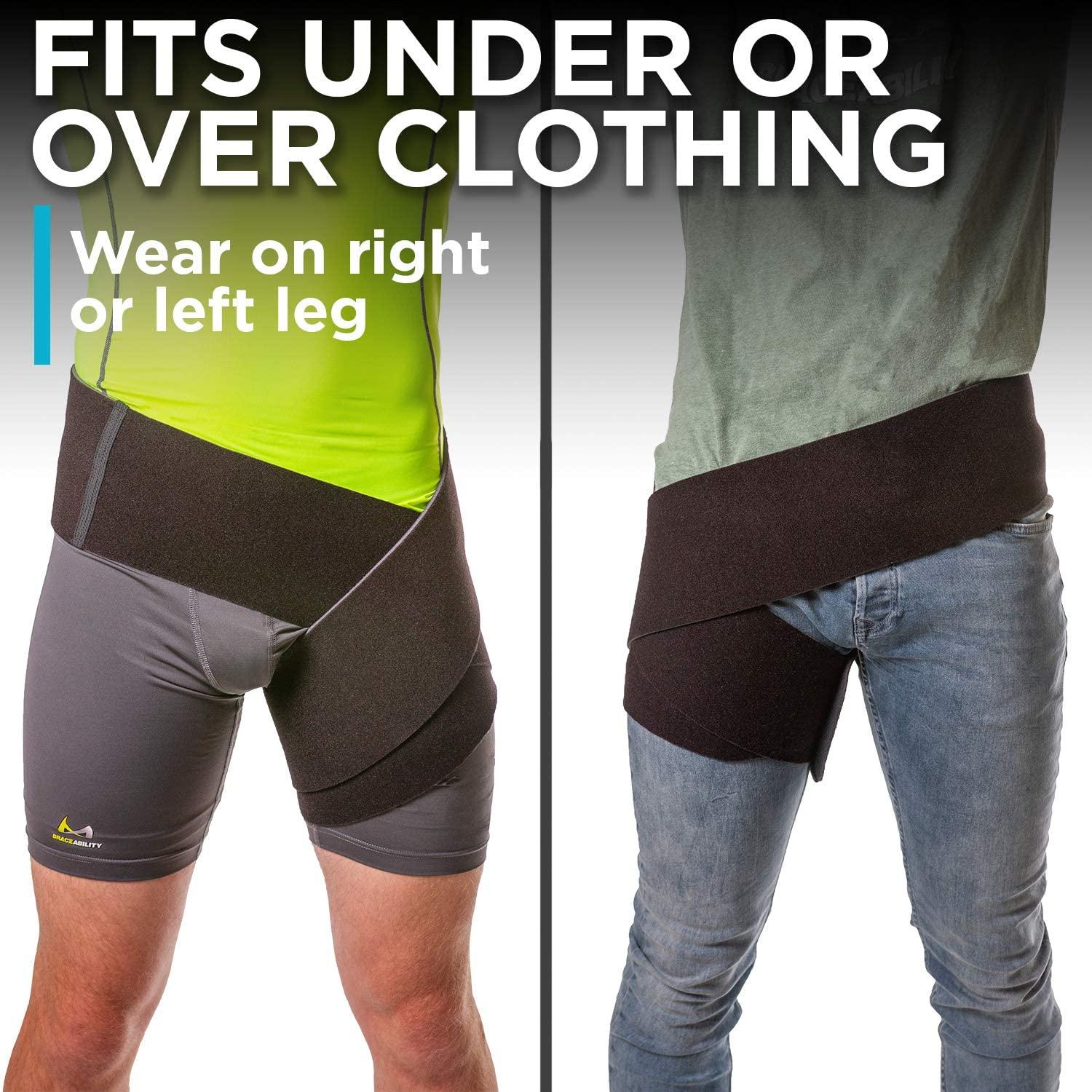 BraceAbility Hip Brace & Groin Strain Wrap NonSlip Hamstring & Thigh