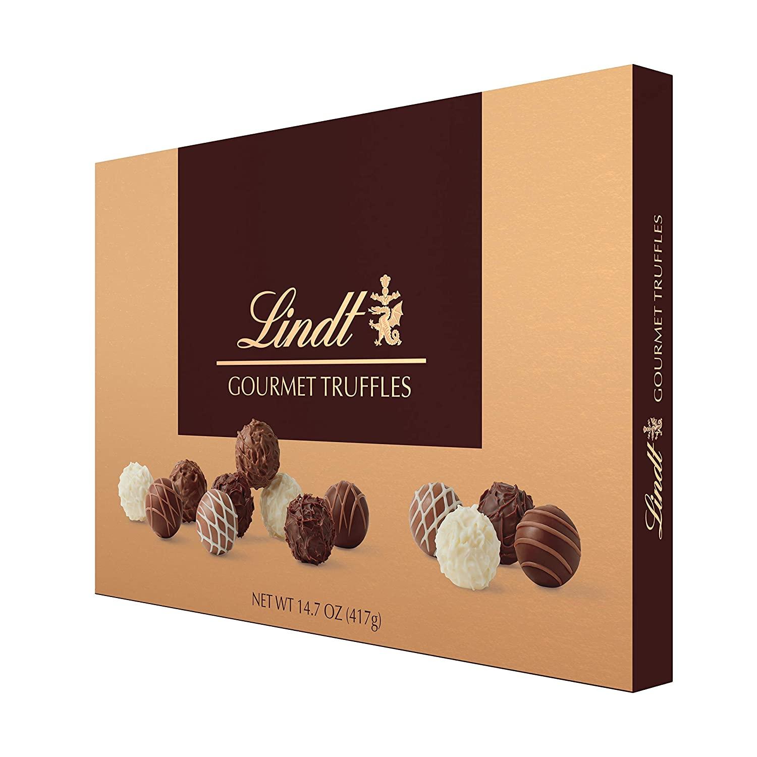 Lindt Gourmet Chocolate Truffles Gift Box Assorted Truffles 14.7