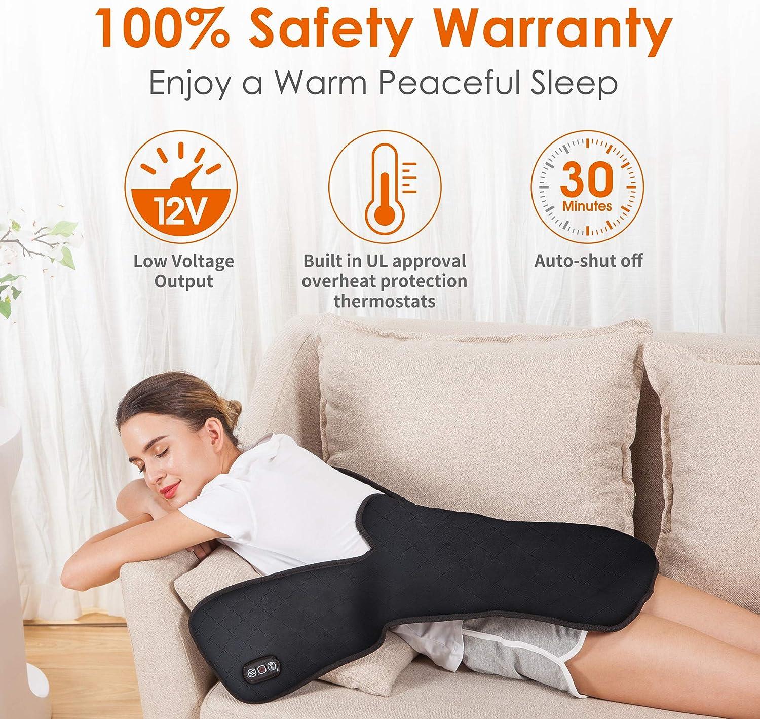  SNAILAX Memory Foam Massage Mat 3-in-1 Foot Warmer Bundle  6  Therapy Heating pad,10 Vibration Motors Massage Mattress Pad, Full Body  Massager Cushion Relieve Neck, Back, Waist, Legs Pain : Health