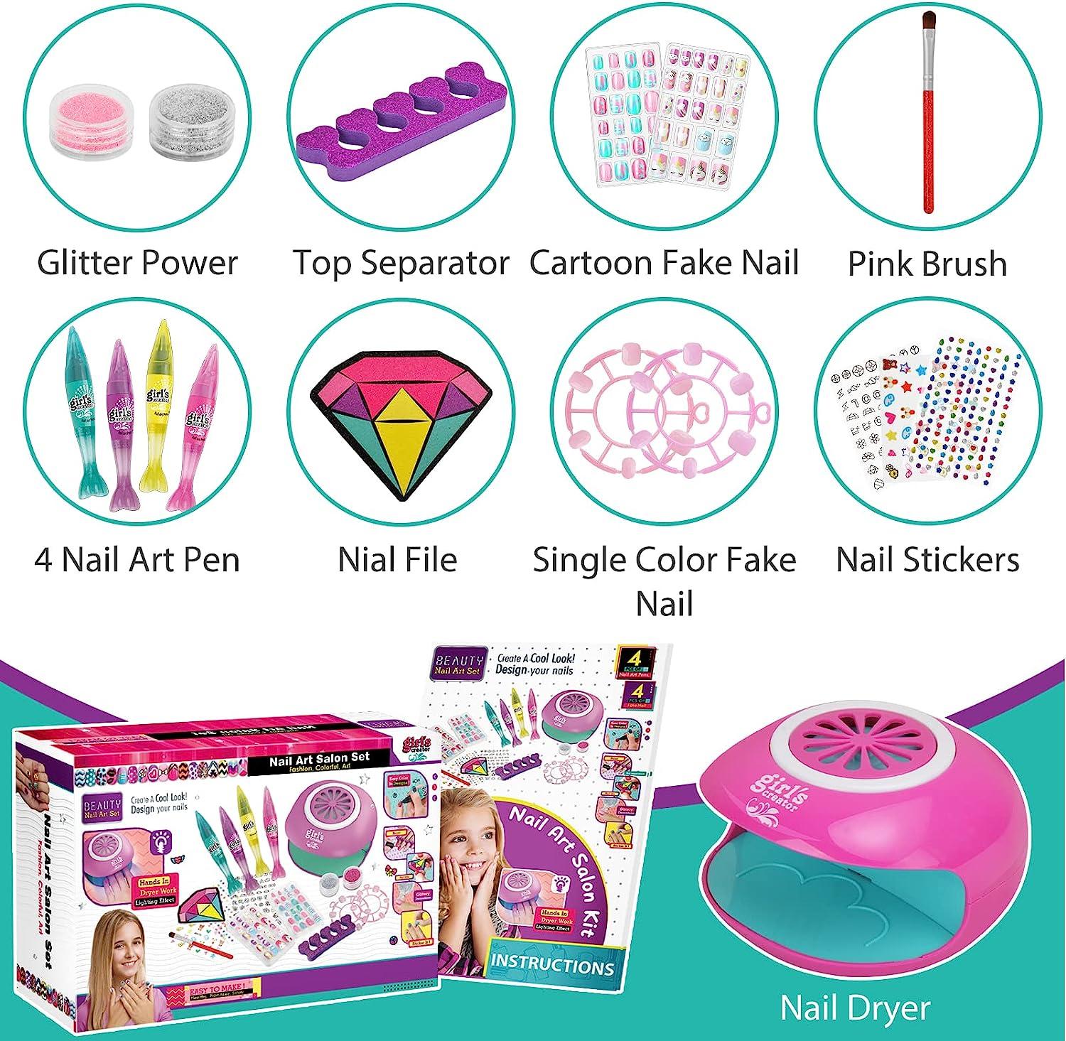 Buy Shrines Nail Art Studio Salon Kit For Girls (Multicolour) Online at Low  Prices in India - Amazon.in