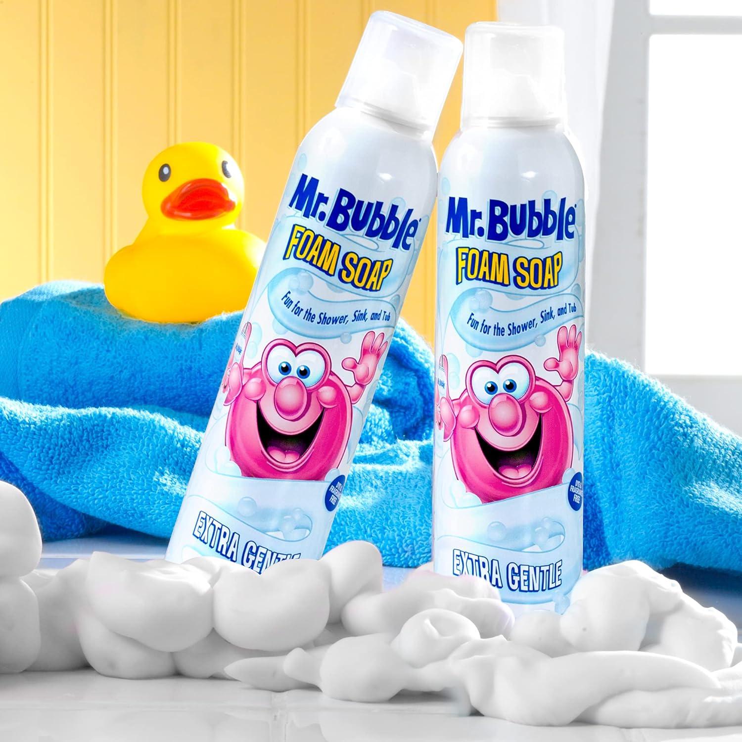 Mr. Bubble Extra Gentle Foam Bath Soap, Dye and Fragrance-Free, 8 oz.