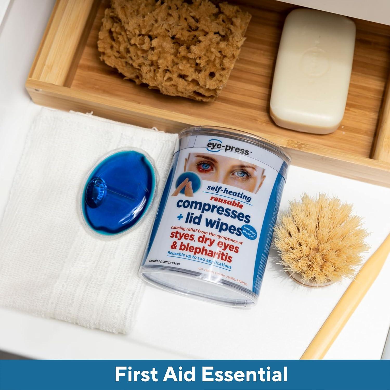 Self Heating Eye Compress and Lid Wipes Stye Treatment, Dry Eyes