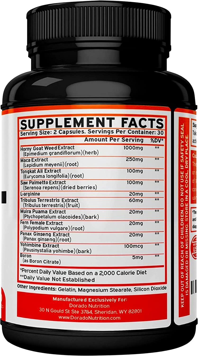 Horny Goat Weed 1590mg Max Strength for Men and Women Stamina