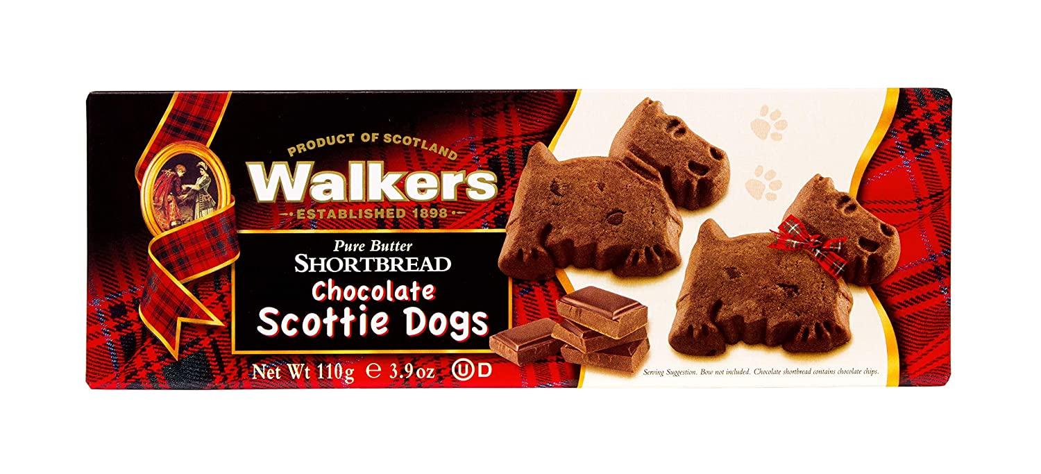 Walkers Shortbread Chocolate Scottie Dog Cookies 3.9oz Pack of 1