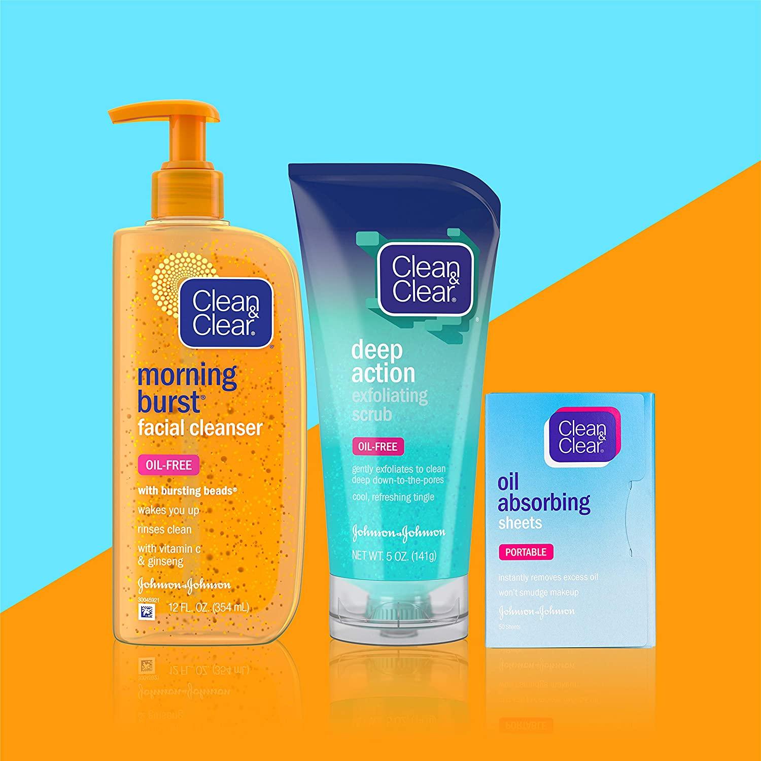 Clean & Clear Oil Absorbing Facial Sheets, Portable Blotting Papers for