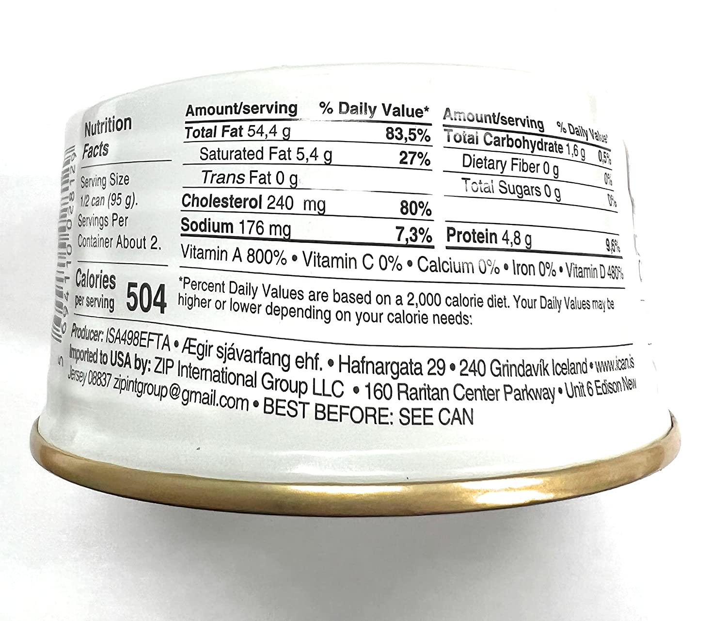 Ican Wild Cod Liver Canned From Iceland 190g pack of 6