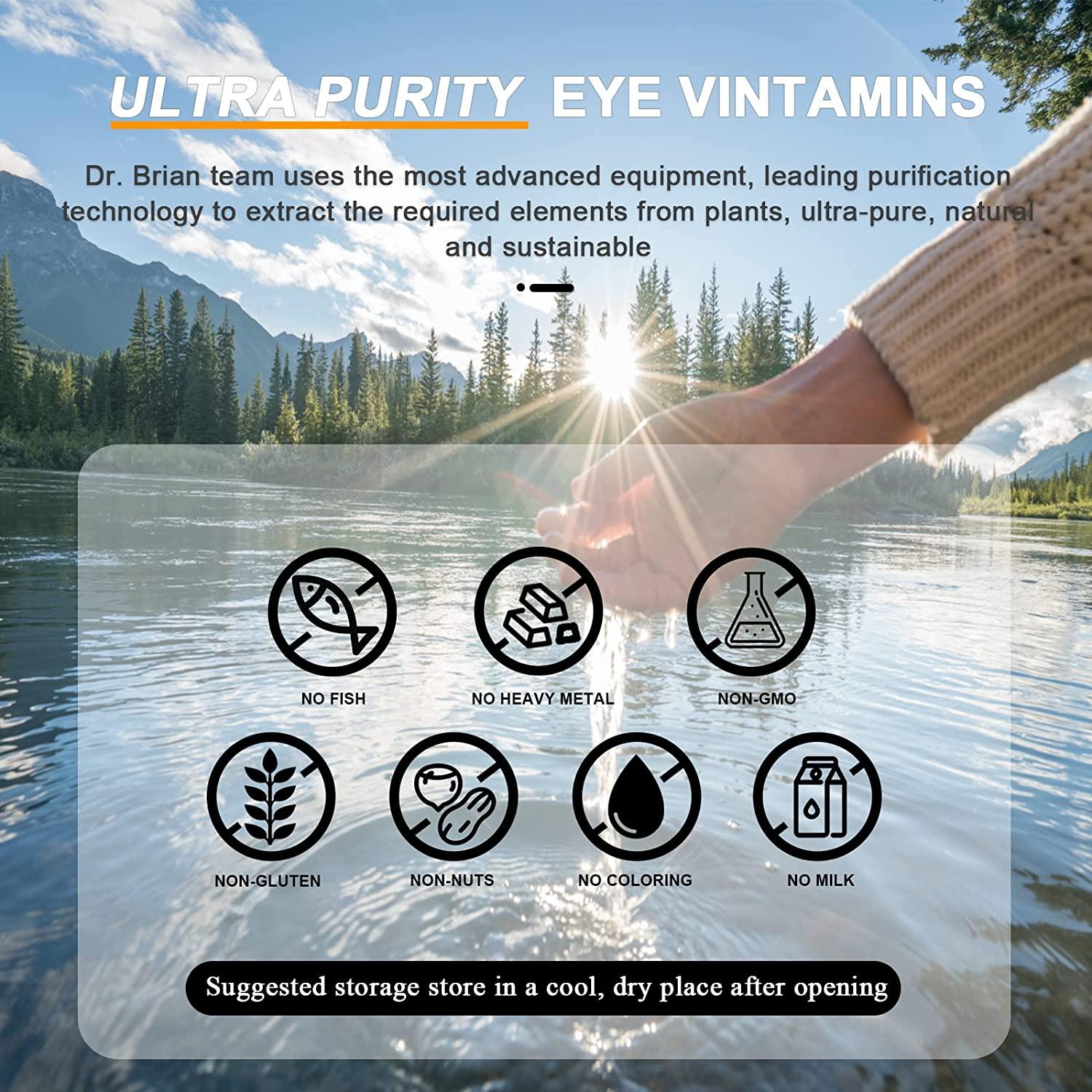 Dr. Brian Eye Vitamins Lutein 16mg, Zeaxanthin 4mg, Astaxanthin 5mg