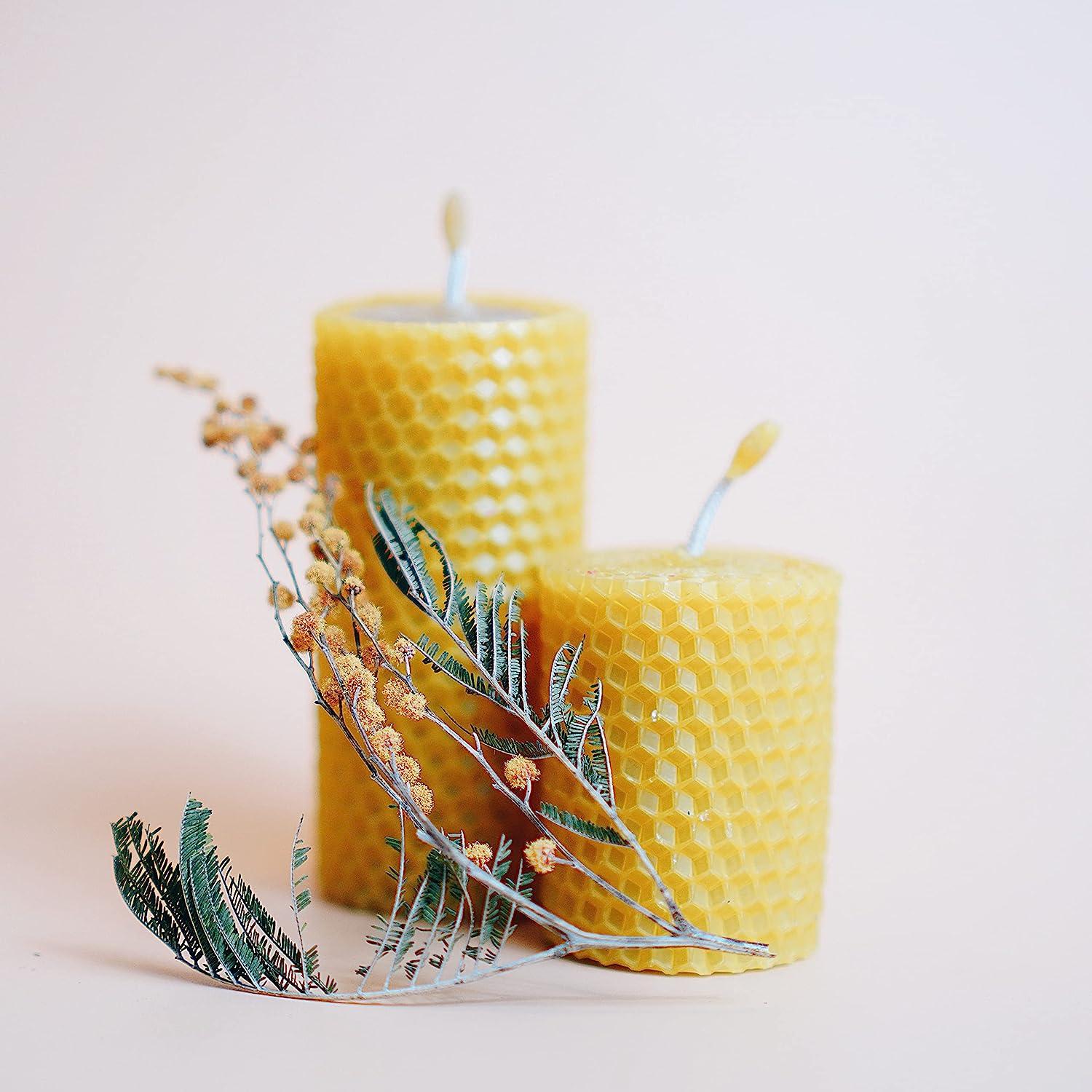Candle Gift Box. Beewax Candles Gift Set. Beewax Pillar Candle. Christmas  Gift Candles. Natural Candles. Handmade Candles Bee Wax. 