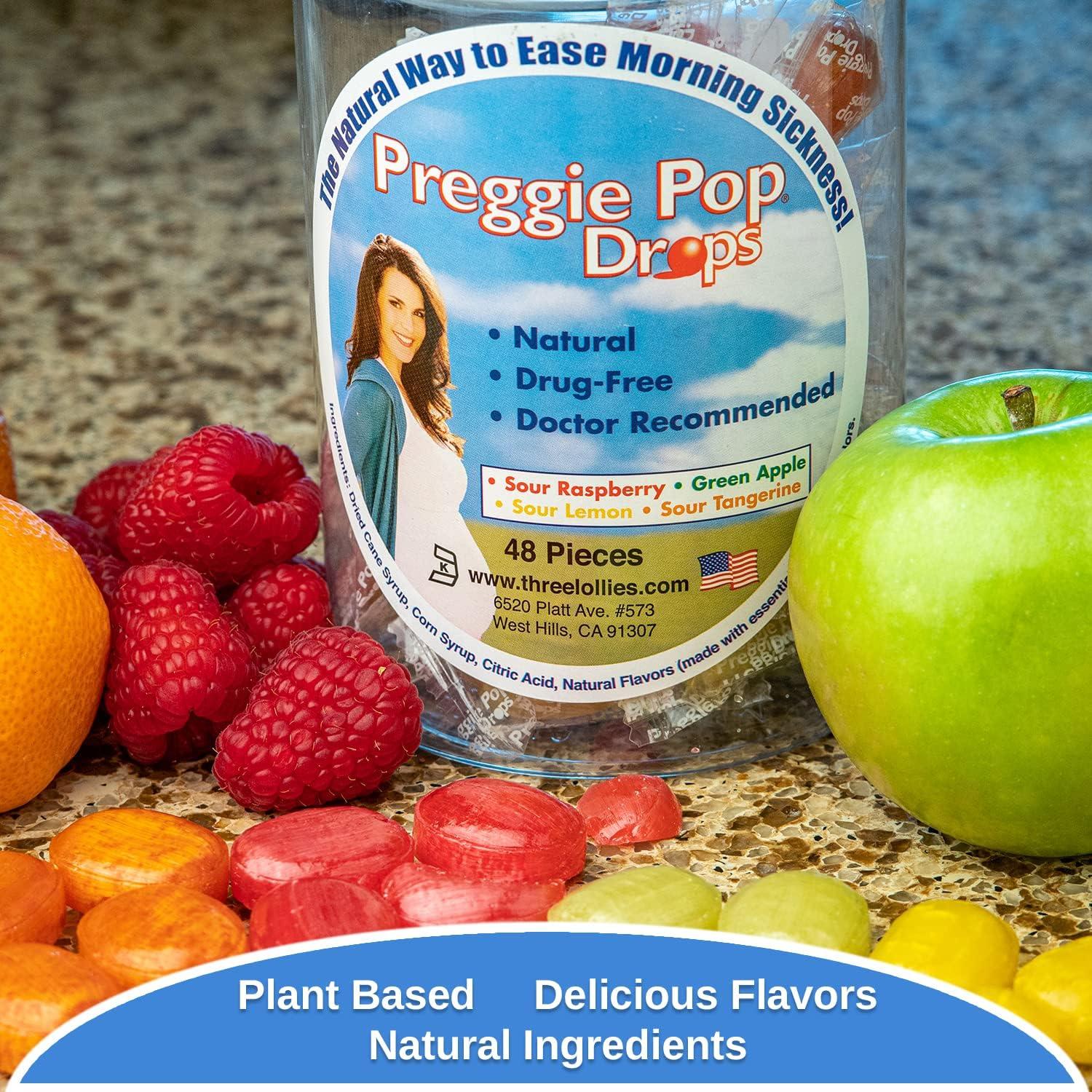 Preggie Pop Drops Morning Sickness Relief for Pregnant Women. Assorted