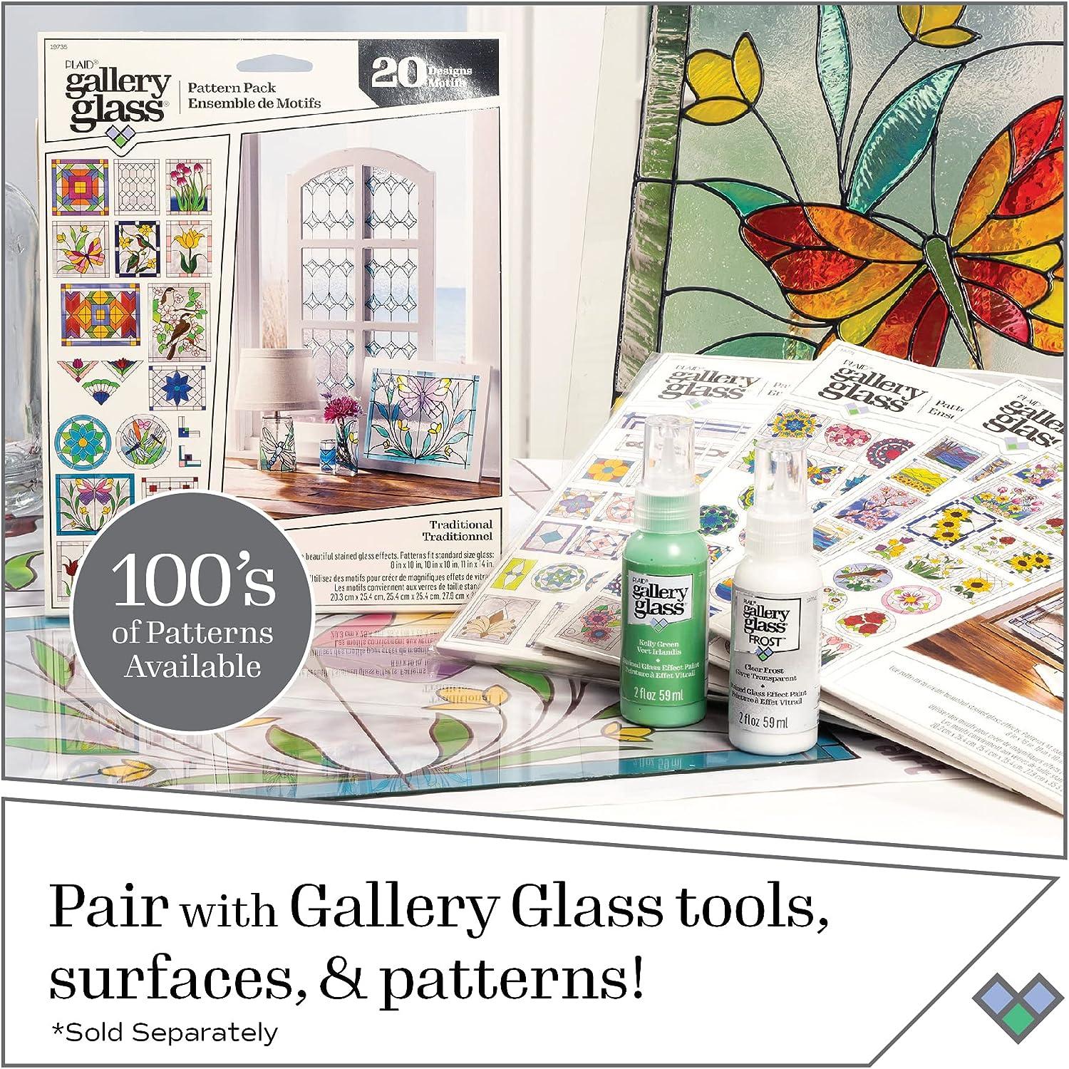Gallery Glass Privacy Window PROMOGGPW22, 4 Piece Stained Glass Pattern  Pack for DIY Arts and Crafts, Perfect for Beginners and Artists