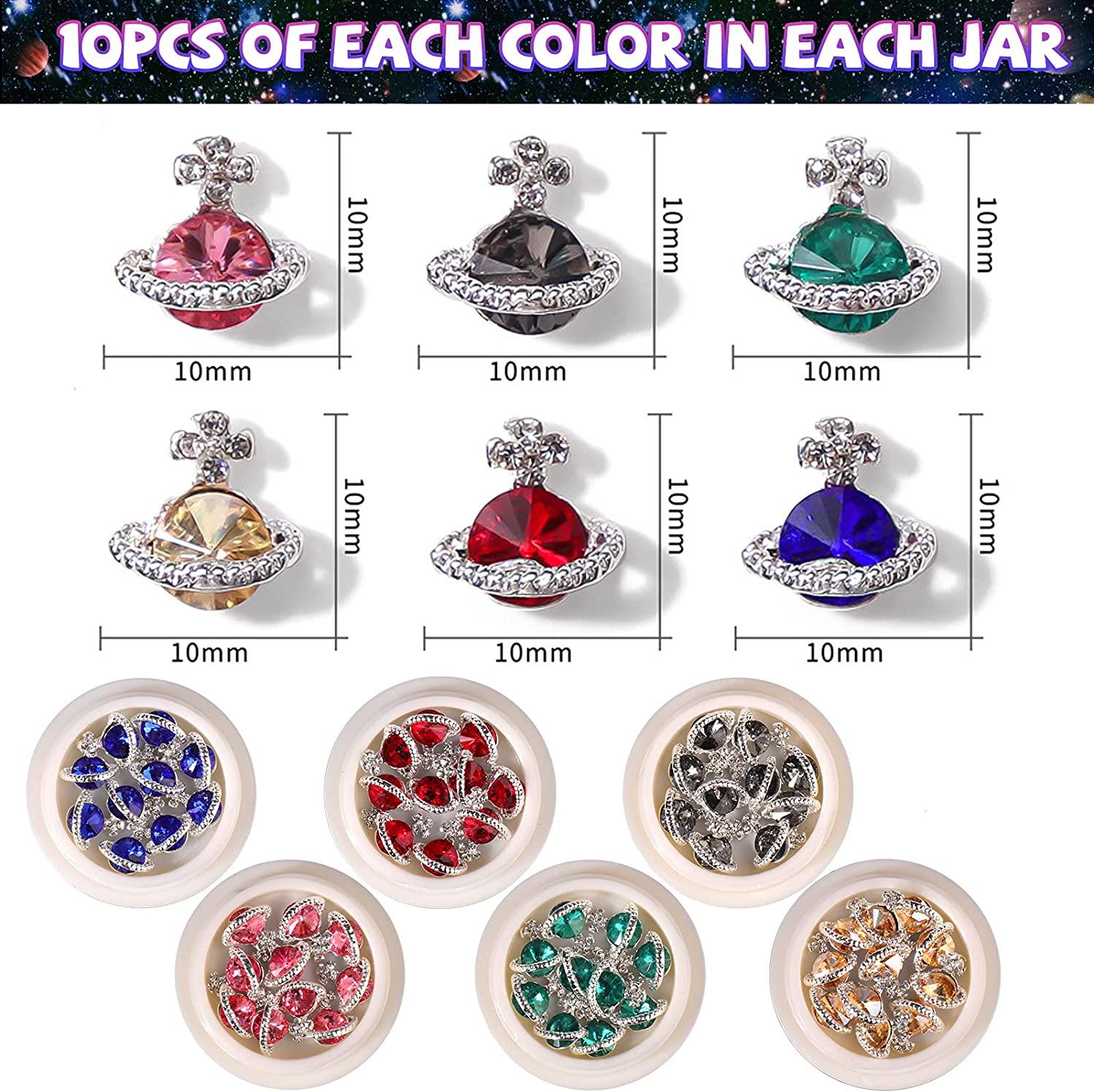 Green Large/oversized Planet Nail Charms 10 Pcs 