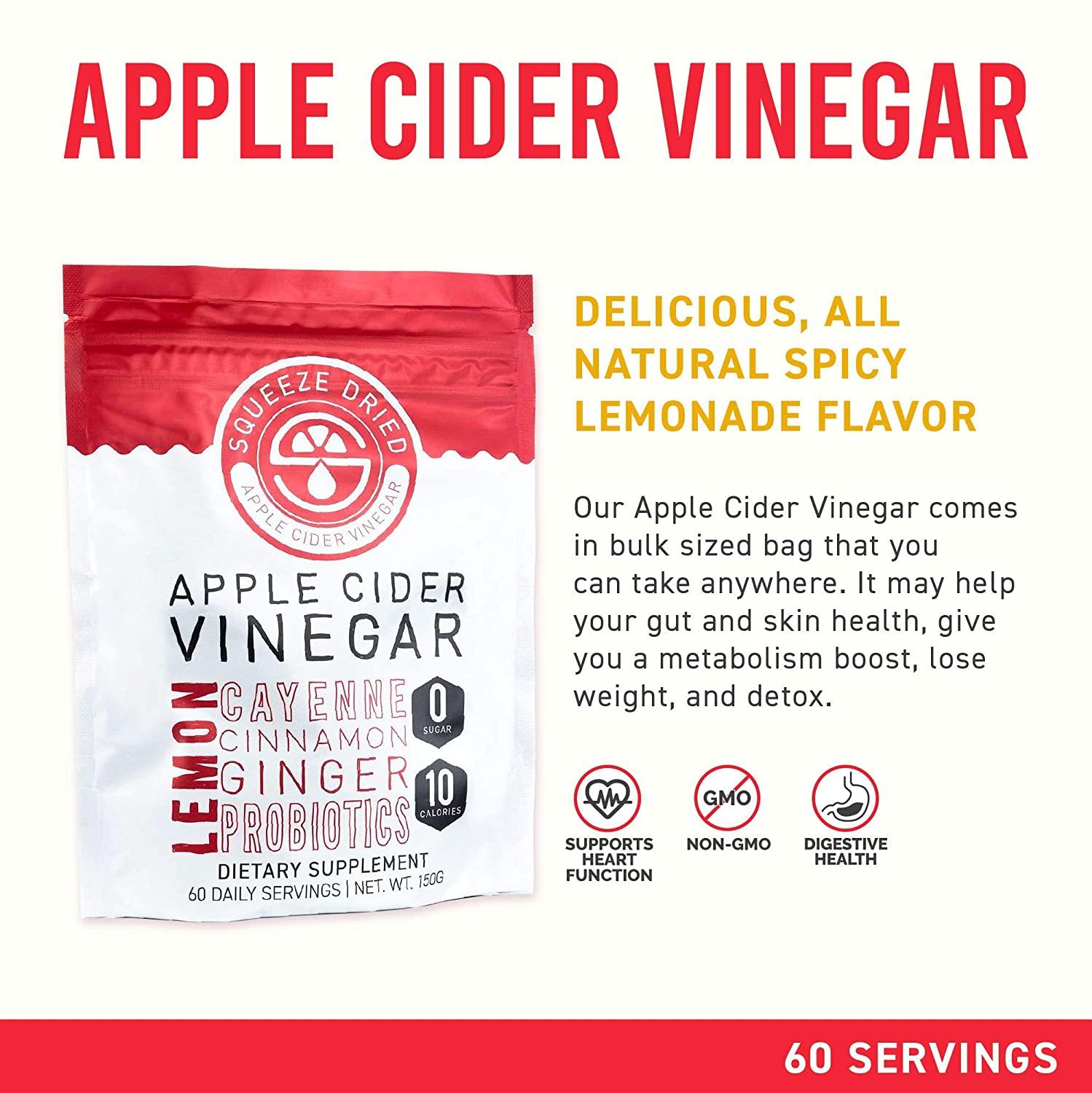 Squeeze Dried Apple Cider Vinegar Natural Detox, Inflammation
