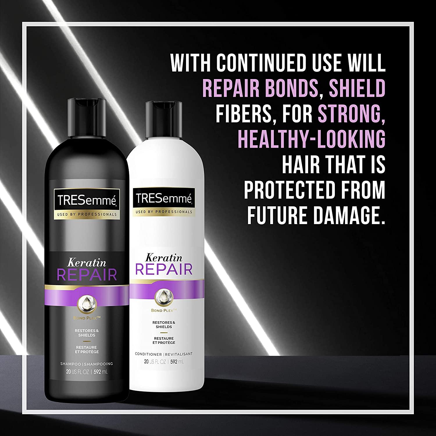 TRESemmé Shampoo for Damaged Hair Keratin Repair Restores and Shields
