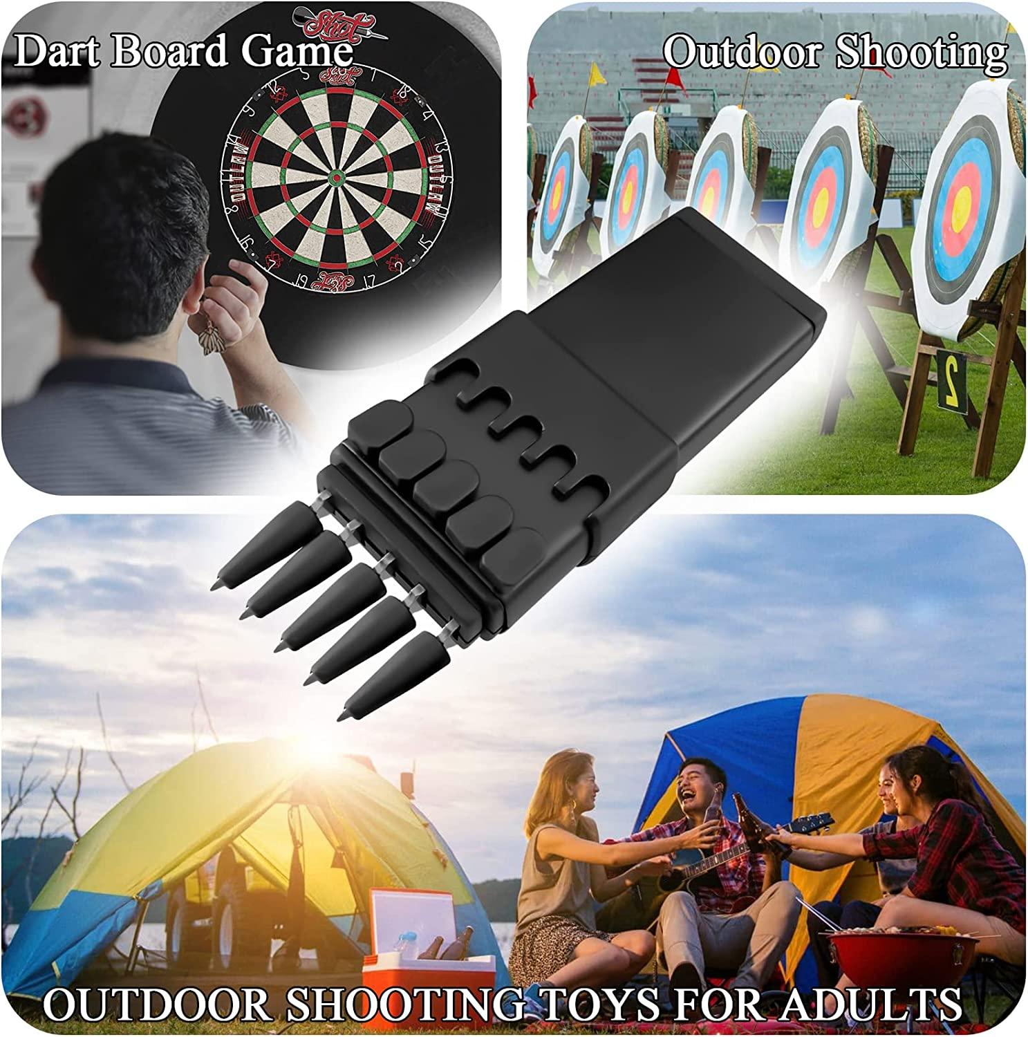 MADSABRE Ballistic Dart Launcher, Metal Darts Accurate Shooting for Hunting Camping Black