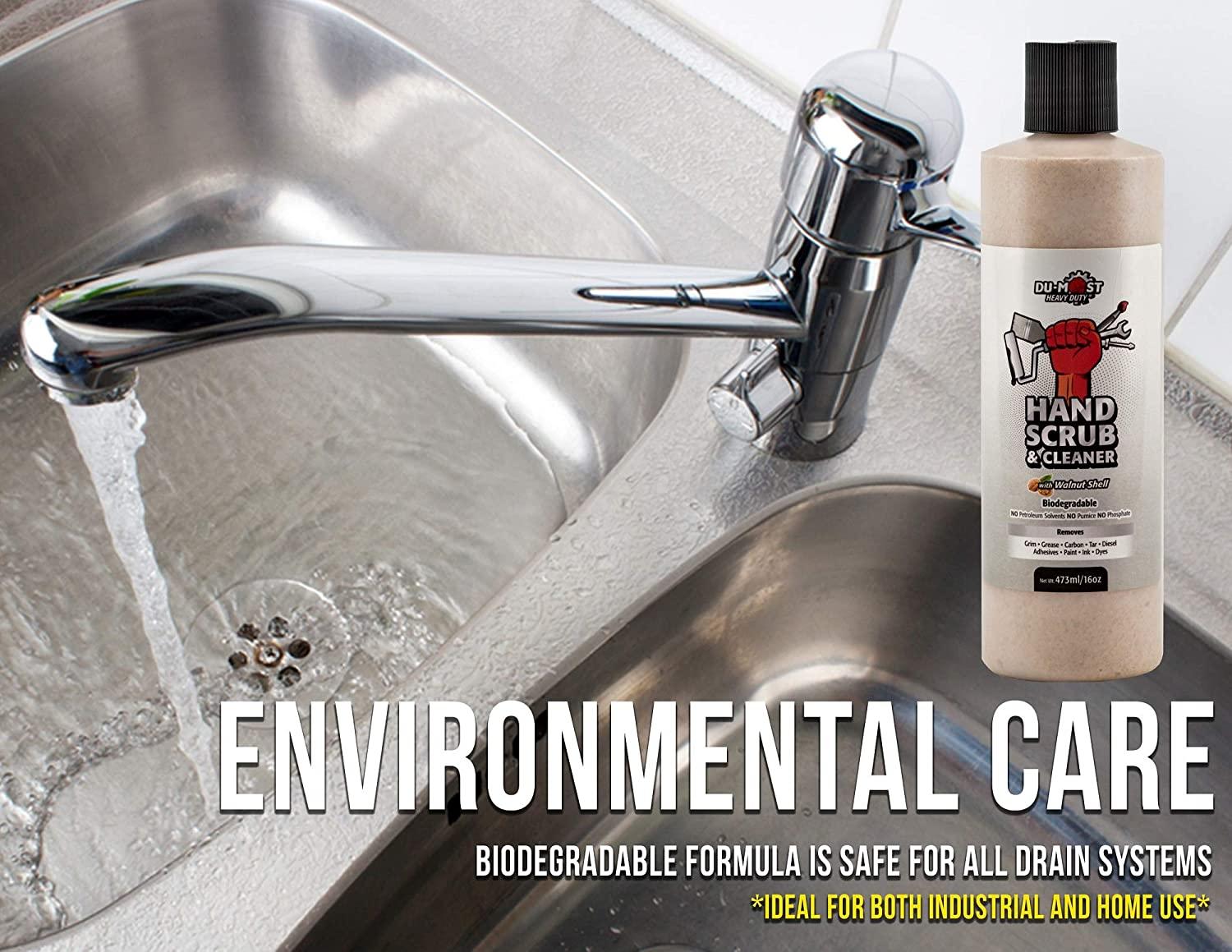 DUMOST Heavy Duty Hand Scrub & Hand Cleaner with Walnut Shell, Removes