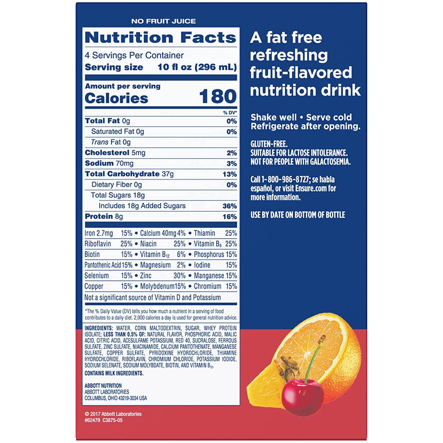 Ensure Clear Nutrition Drink Mixed Fruit 10fl ozx4 CT, pack of 1