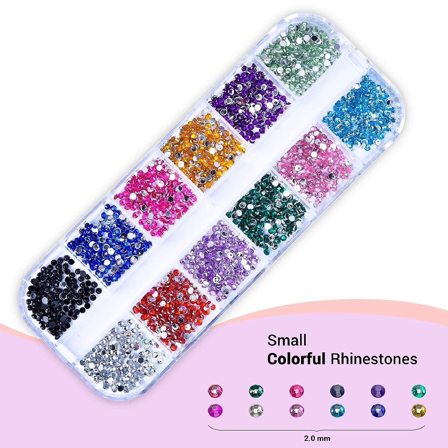 5 Boxes Nail Art Rhinestones 51 Styles Colored Round & Multi-shape Nail  Gems Nail Design Kit Accessories Nail Glitter Crystals Jewels Diamonds for  Nail Decoration, Make-up, DIY, Clothing, Phone Decor