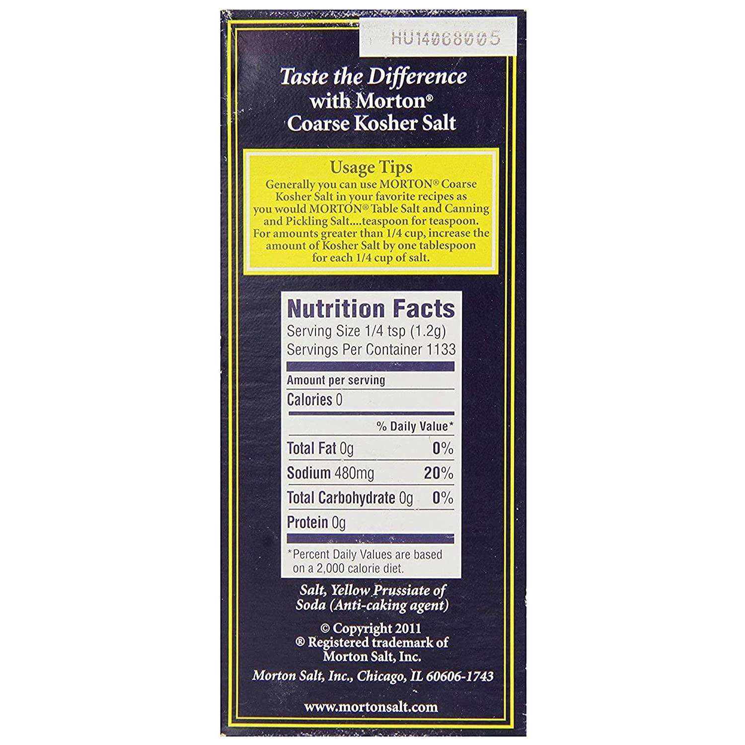 Morton Coarse Kosher Salt 1.36kg