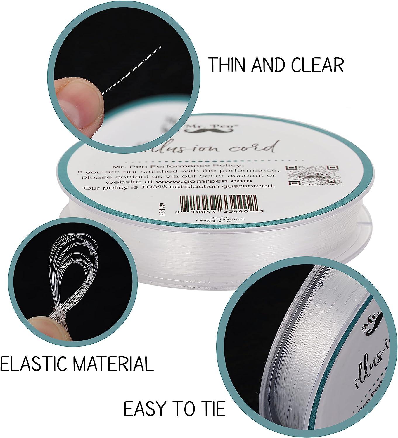 Clear Fishing Line, 110 Yard Nylon Fishing Wire String, Clear Beading String  for Hanging Decorations DIY
