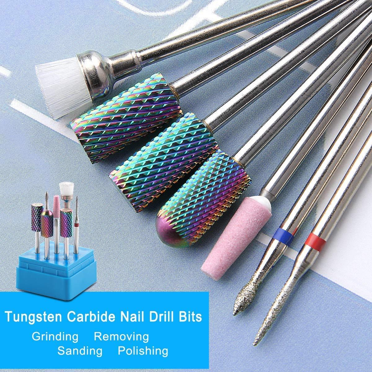 7pcs Ceramic Nail Drill Bits Set Professional Remove Gel Acrylic