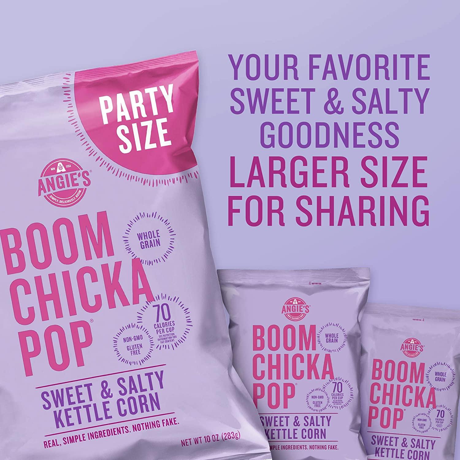 Angie's BOOMCHICKAPOP Sweet and Salty Kettle Corn Popcorn, Gluten Free
