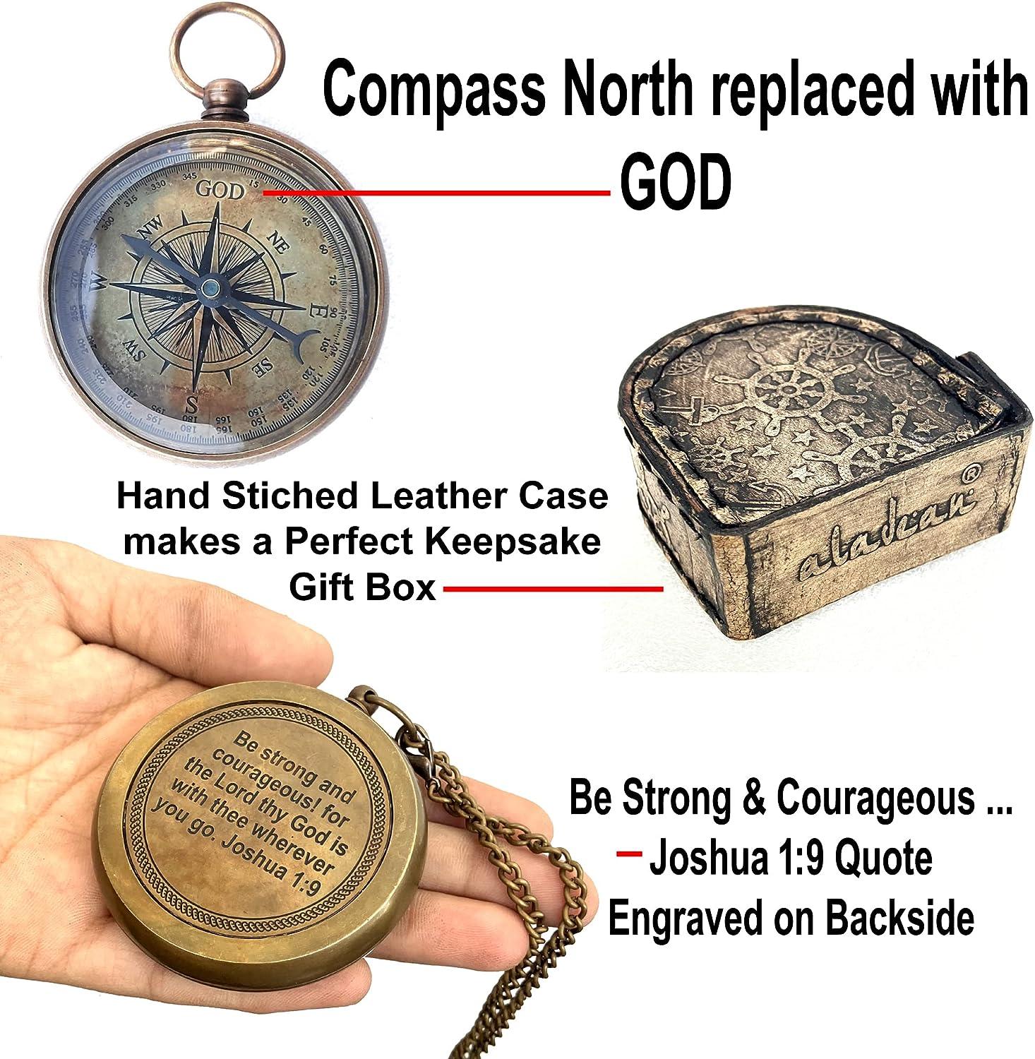 compass Baptism Gifts for Boys, Christian Gifts for Men , Catholic Gifts