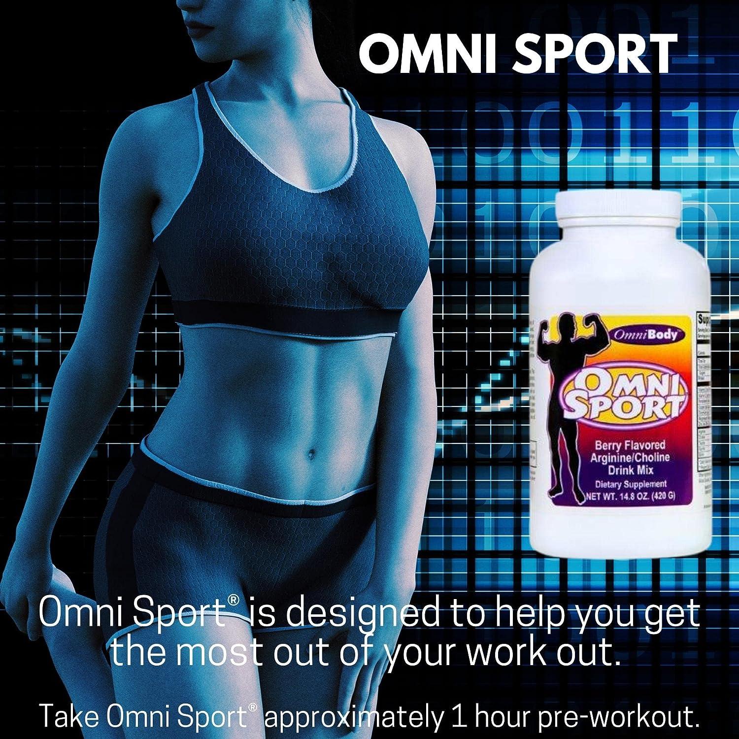 Omnitrition OmniBody Omni Sport Berry Arginine/Choline Drink Mix 14.8