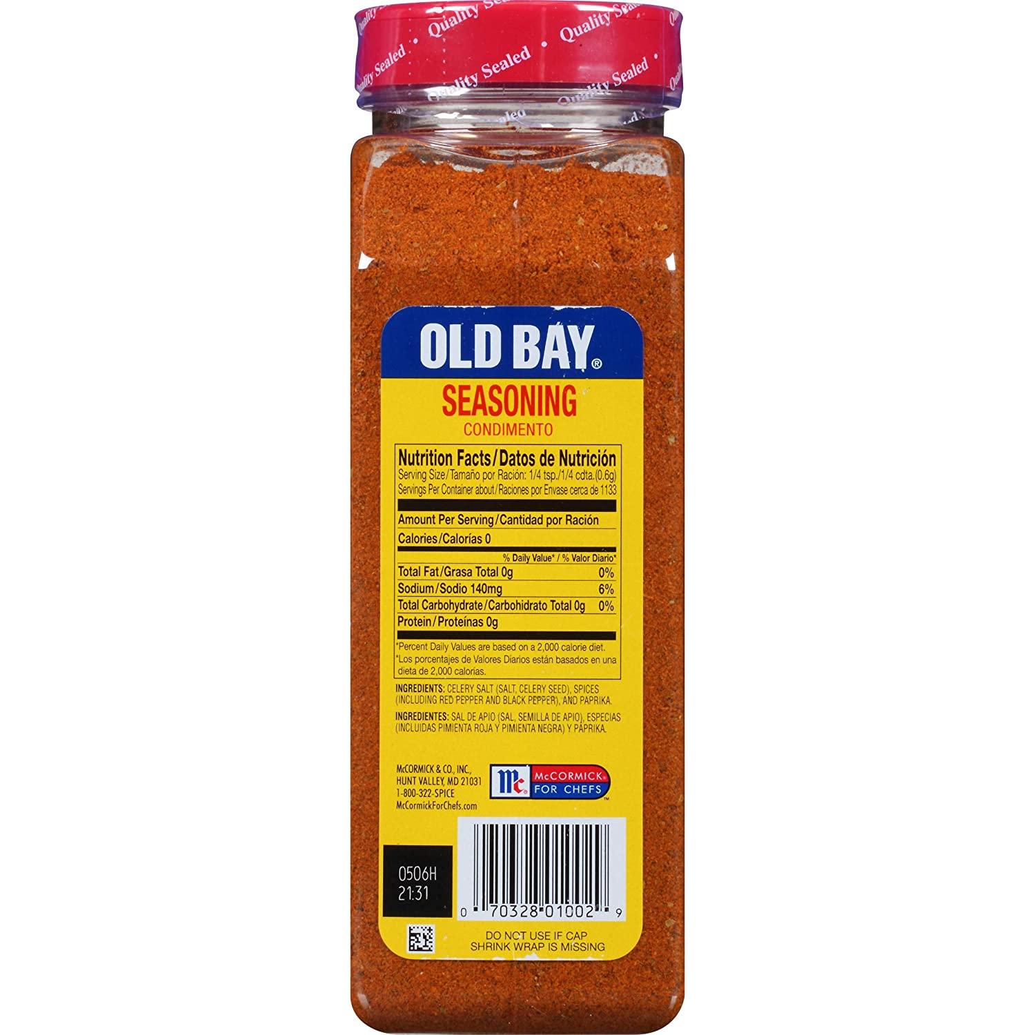 OLD BAY Seasoning 24 oz AllPurpose Blend of 18 Spices for Crabs, Shrimp, Poultry, Fries
