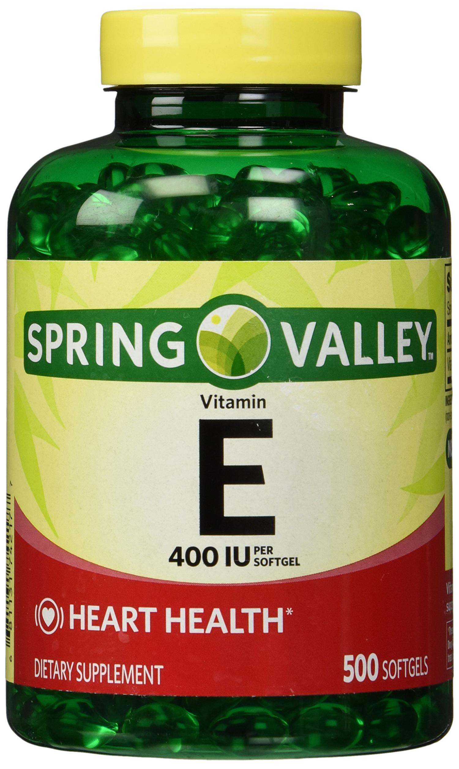 Spring Valley E Vitamin Dietary Supplement Softgels 500 ct 500 Count