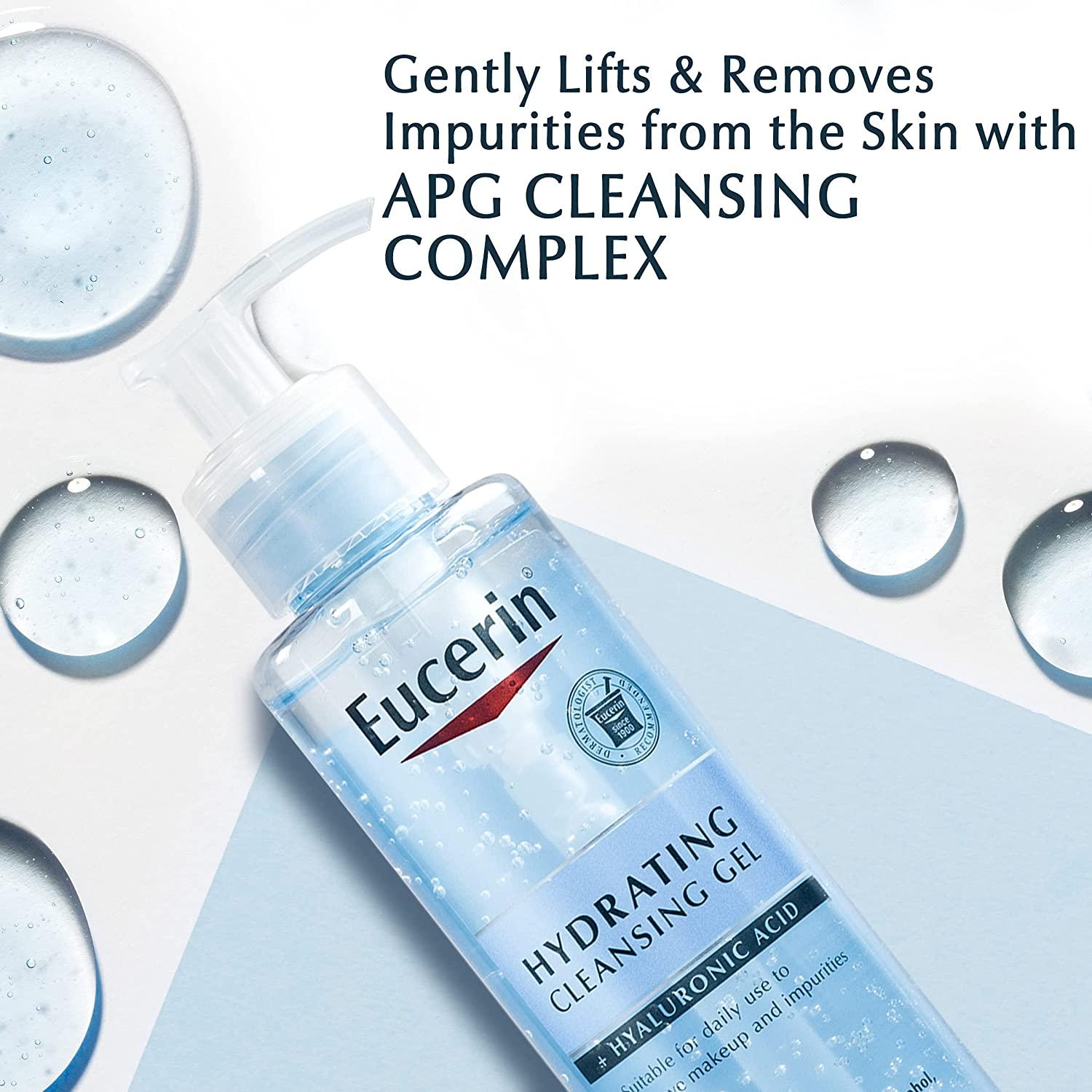 Eucerin Hydrating Cleansing Gel with Hyaluronic Acid 6.8 Fl Oz