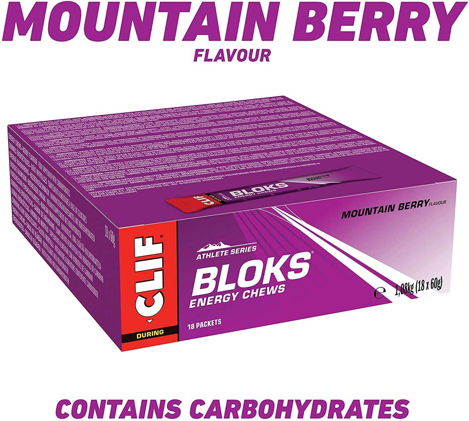 Clif WOWOOO SHOT BLOKS Energy Chews Different Flavours 18x Mountain
