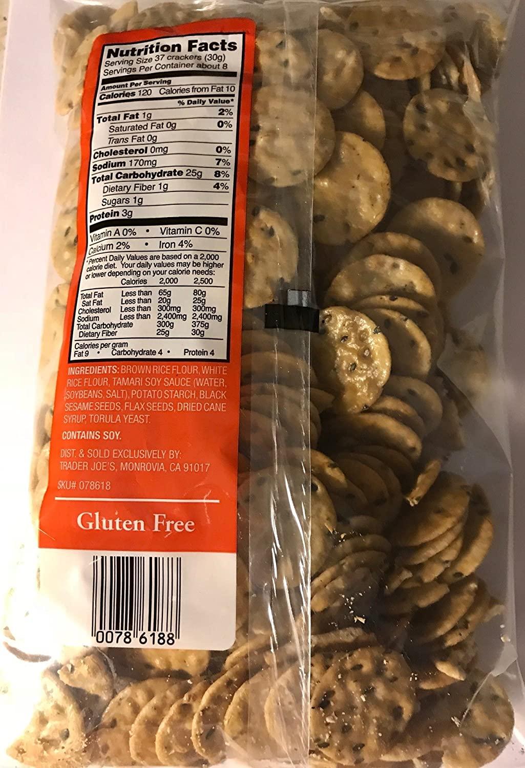 Trader Joe's Gluten Free Savory Thin Mini Rice Crackers with Tamari Soy