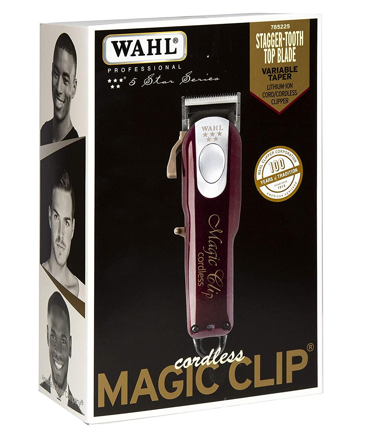 Wahl Professional 5 Star Cordless Magic Clip Hair Clipper with 100