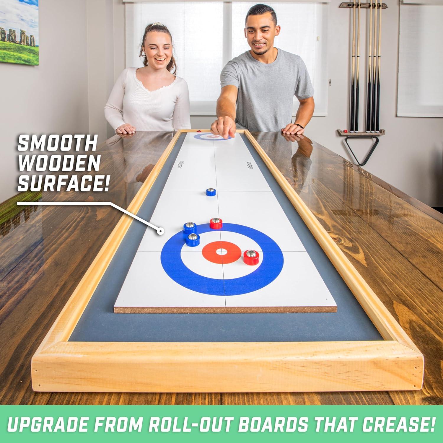 GoSports Shuffleboard and Curling 2 in 1 Board Games