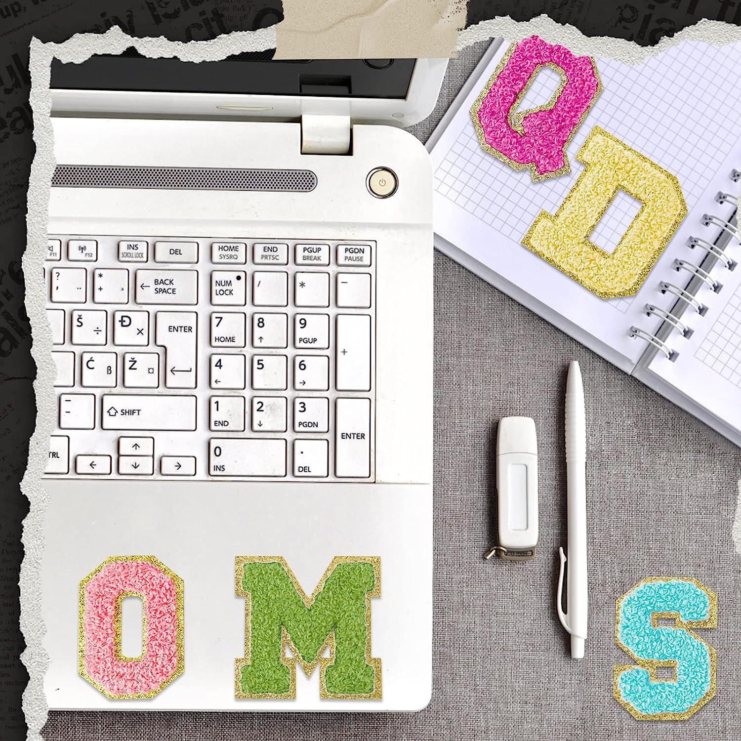 156Piece Self Adhesive Chenille Letter Patches Set AZ Varsity