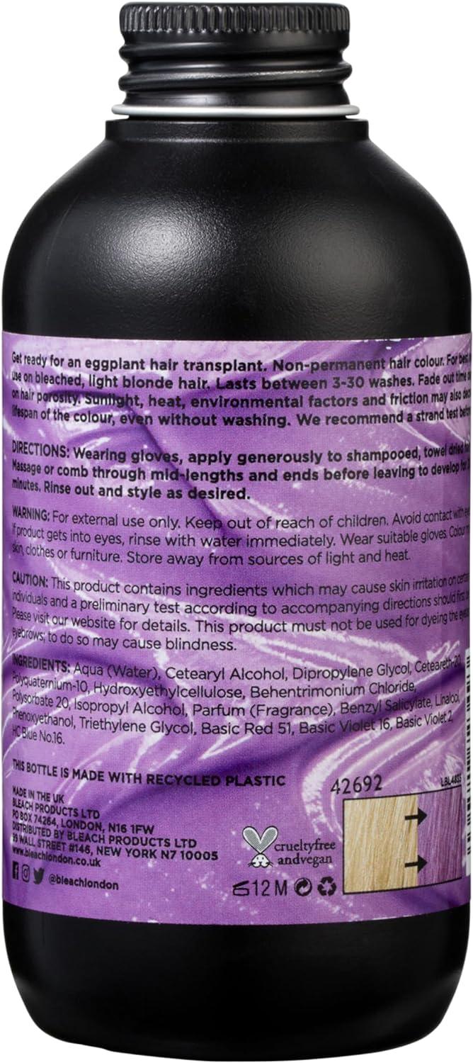 BLEACH LONDON Aubergine Dream SemiPermanent Hair Colour Cream Bright
