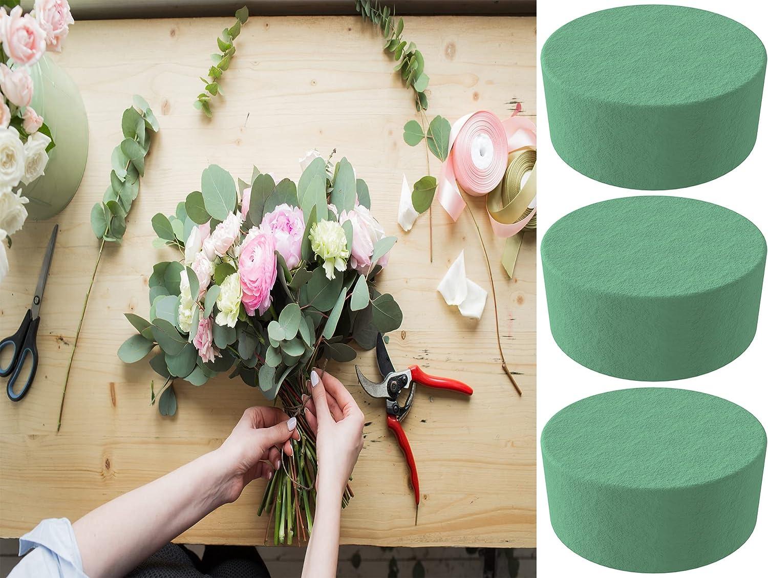 12 Pcs 3 Inch Flower Foam Block Round DIY Flower Arrangement Kit Wet