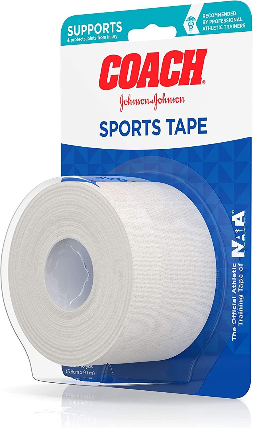 Johnson & Johnson Coach Sports Tape Breathable Cloth Tape for Joint