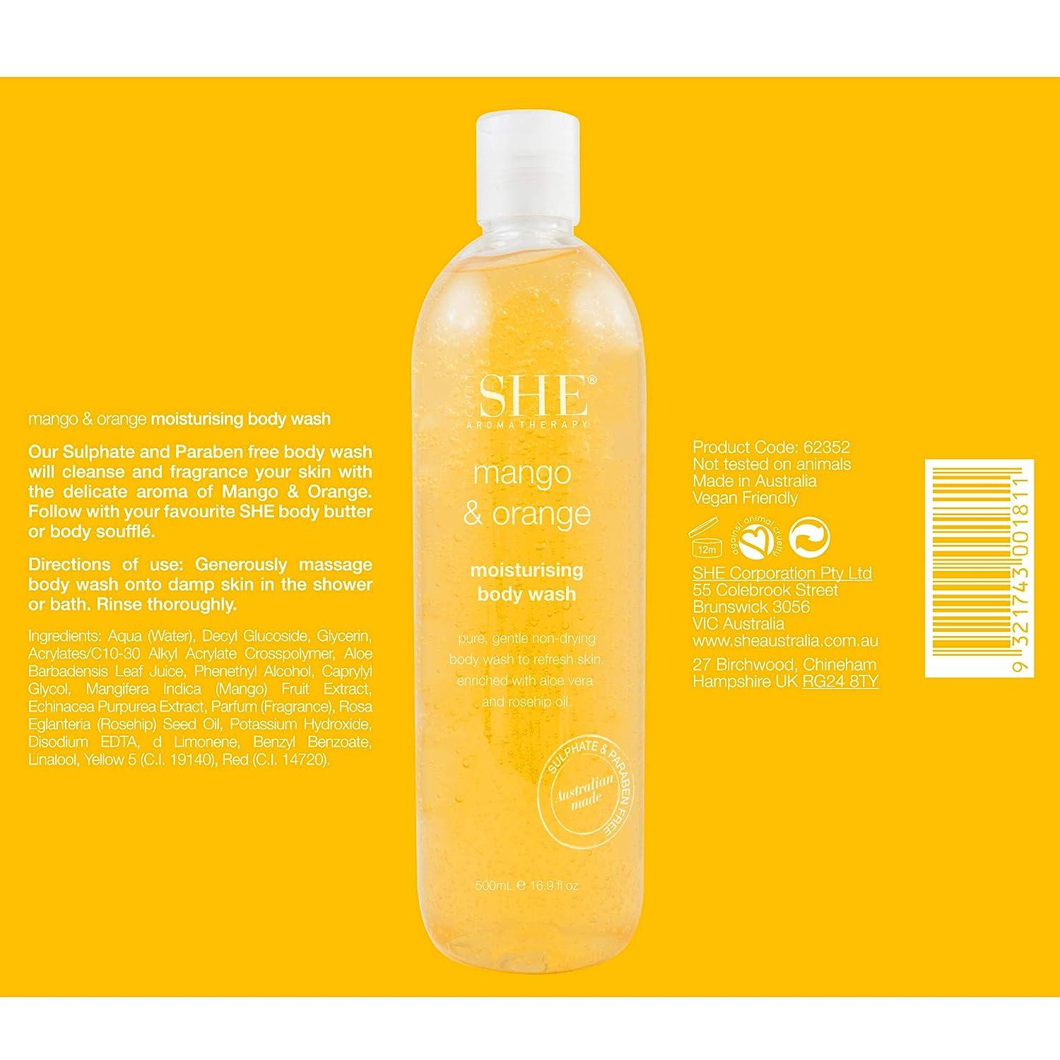 Om She Aromatherapy Mango & Orange Body Wash