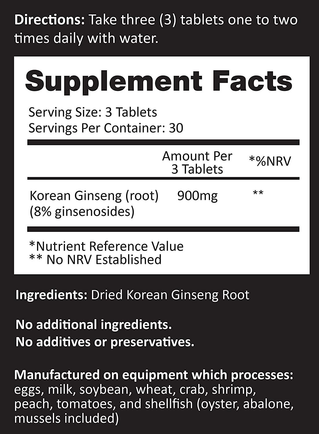 Auragin Korean Red Ginseng Tablets 100 Authentic 6Year Roots from Korea