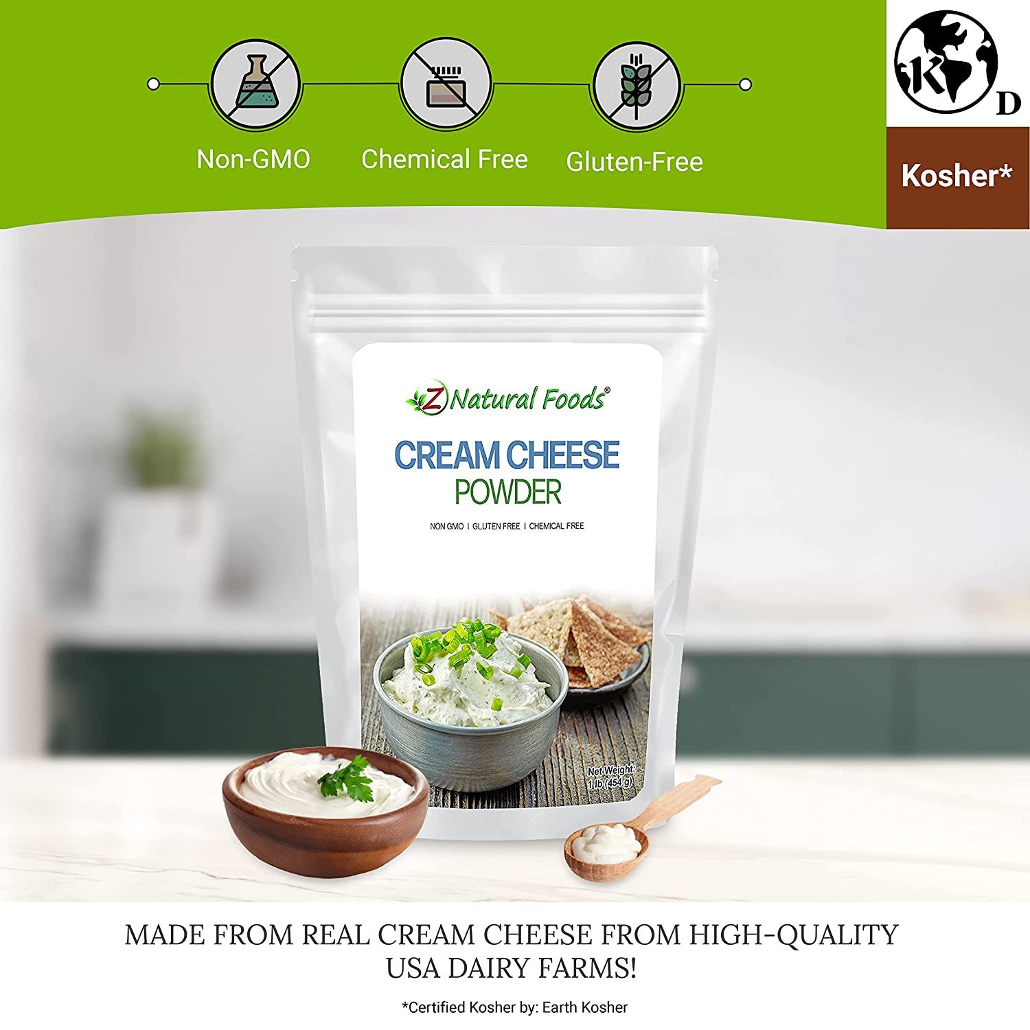 Z Natural Foods Cream Cheese Powder Instant Shelf Stable Cream Cheese