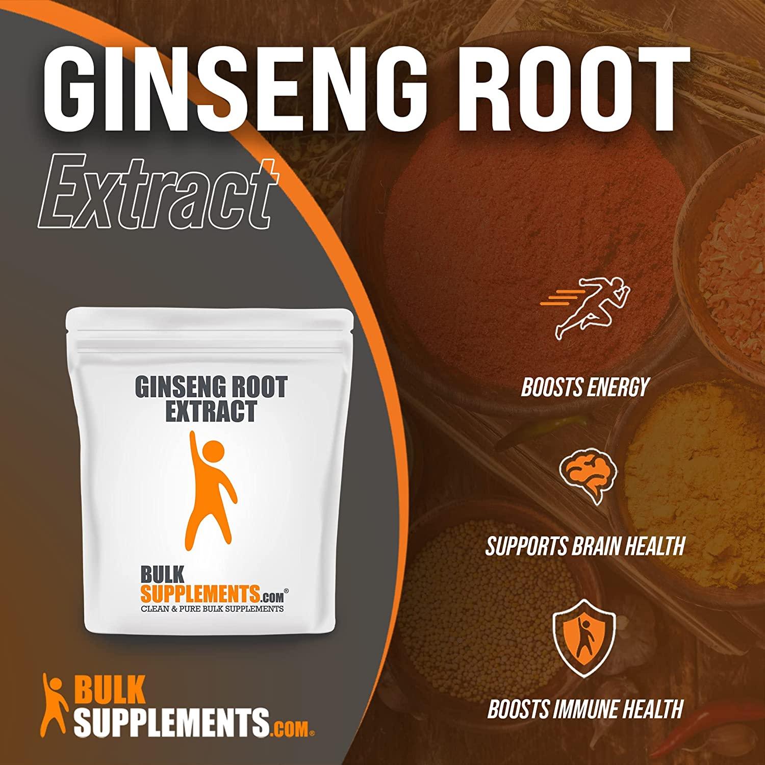 BulkSupplements Panax Ginseng Root Extract Powder 100g Korean Ginseng