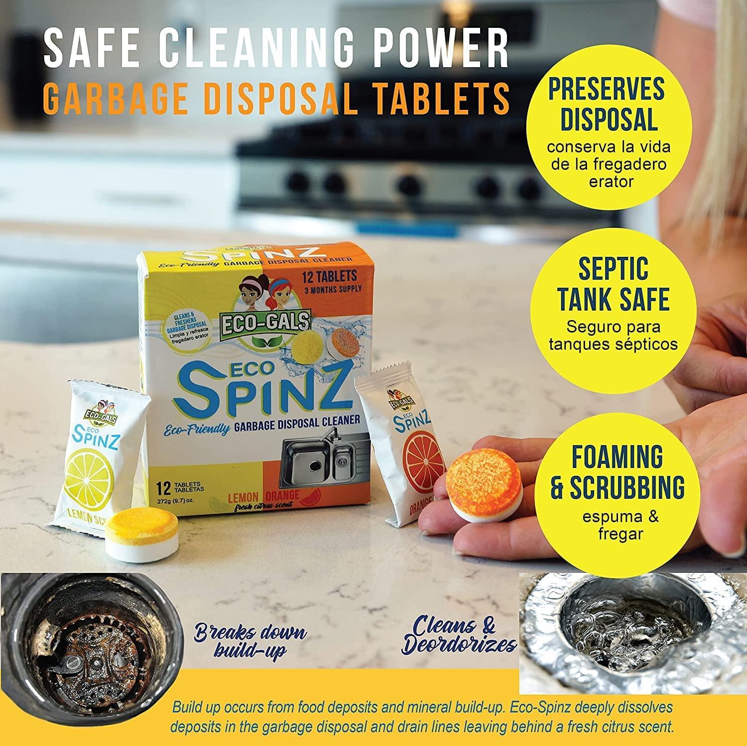 EcoGals Eco Spinz Garbage Disposal Cleaner and Deodorizer for Cleaning